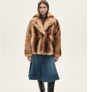 Mango faux fur jacket